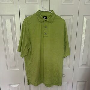FootJoy Green Polo Shirt with Classic Collar and Relaxed Fit